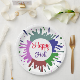 Cute Colorful Happy Holi-papieren borden Papieren Bordje
