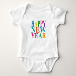 Cute Colorful Happy Nieuwjaar Romper