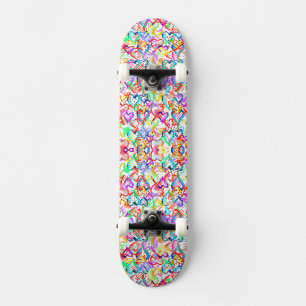 Cute colorful harten patterns Hoesje-Mate iPhone c Persoonlijk Skateboard