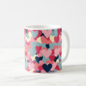 Cute Colorful Heart Pattern Koffiemok (Voorkant rechts)