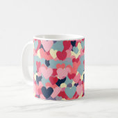 Cute Colorful Heart Pattern Koffiemok (Voorkant links)