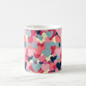 Cute Colorful Heart Pattern Koffiemok (Center)