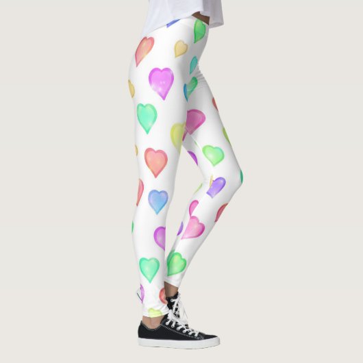 Cute Colorful Heart Pattern Leggings (Rechts)
