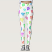 Cute Colorful Heart Pattern Leggings (Voorkant)