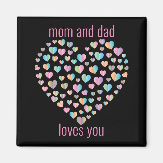 Cute Colorful Heart Pattern Magneet (Voorkant)