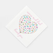 Cute Colorful Heart Pattern Servet (Hoek)