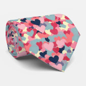 Cute Colorful Heart Pattern Stropdas (Opgerold)