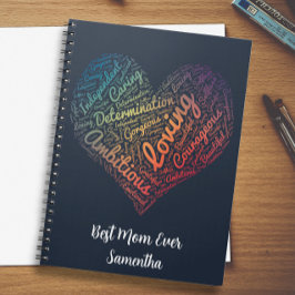 Cute Colorful Heart Words Notebook for moms & kids Notitieboek