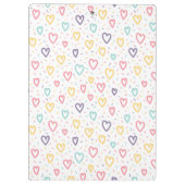 Cute Colorful Hearts Clipboard  Klembord (Achterkant)