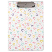 Cute Colorful Hearts Clipboard  Klembord (Voorkant)