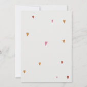 Cute colorful Hearts met aankondiging van zwangers (Achterkant)