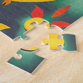 Cute Colorful Holographic Owl Legpuzzel (Zijkant)