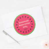 Cute Colorful Homemade Watermelon Jelly Jar Label (Envelop)