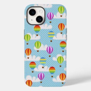 Cute Colorful Hot Air-luchtballonnen Patroon Case-Mate iPhone 14 Hoesje