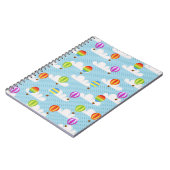 Cute Colorful Hot Air-luchtballonnen Patroon Notitieboek (Linkerzijde)