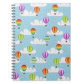 Cute Colorful Hot Air-luchtballonnen Patroon Notitieboek (Voorkant)