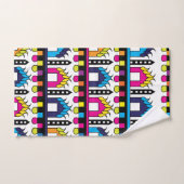 Cute Colorful Houses Bad Handdoek (Handdoek)