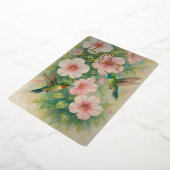 Cute Colorful Hummingbirds Gold Foil Birthday Card Folie Feestdagenkaart (Gedraaid)