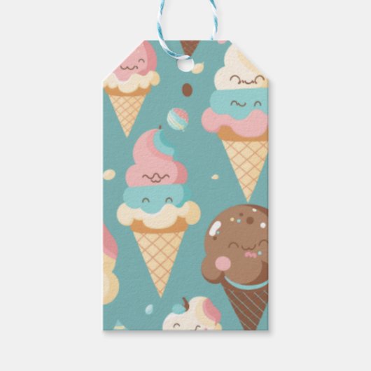 Cute colorful ice crème cadeaulabel (Voorkant)