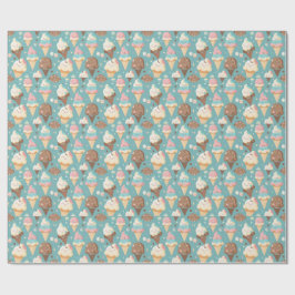 Cute colorful ice crème cadeaupapier