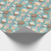 Cute colorful ice crème cadeaupapier (Hoek)