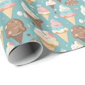 Cute colorful ice crème cadeaupapier (Rol Hoek)