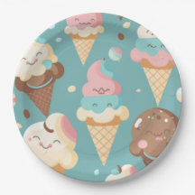 Cute colorful ice crème