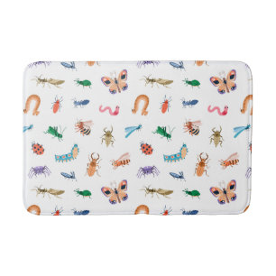 Cute Colorful Insect Pattern Badmat
