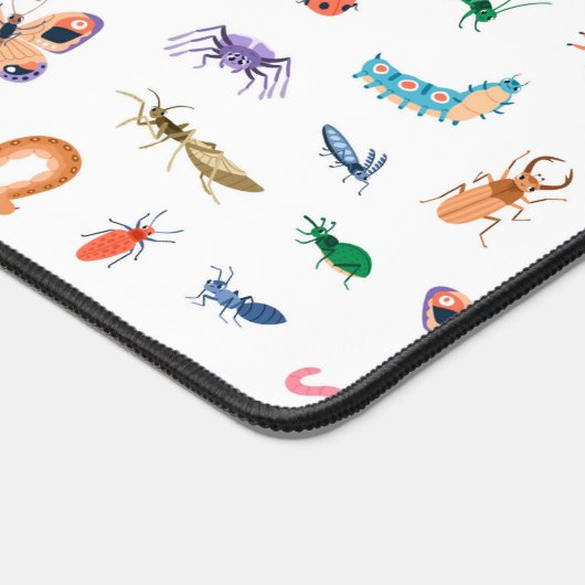 Cute Colorful Insect Pattern Bureaumat (Hoek)