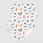 Cute Colorful Insect Pattern Golfhanddoek (Insitu)