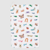 Cute Colorful Insect Pattern Golfhanddoek (Voorkant)