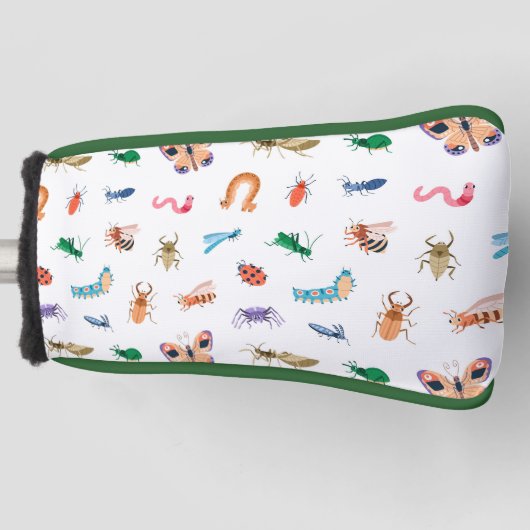 Cute Colorful Insect Pattern Golfheadcover (Voorkant)