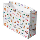 Cute Colorful Insect Pattern Groot Cadeauzakje (Achterkant Gekanteld)