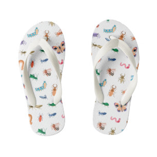 Cute Colorful Insect Pattern Kinder Teenslippers