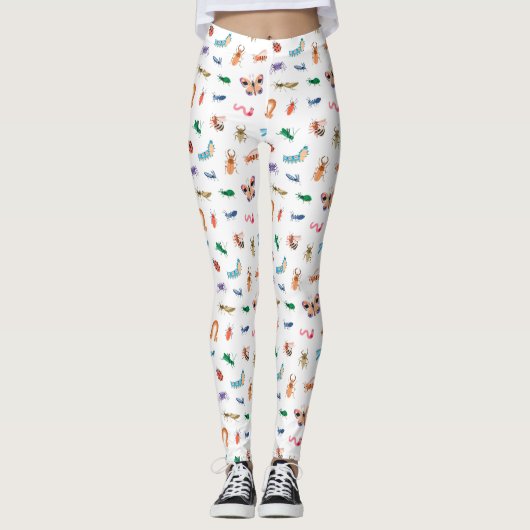 Cute Colorful Insect Pattern Leggings (Voorkant)