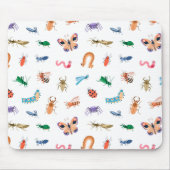 Cute Colorful Insect Pattern Muismat (Voorkant)