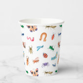 Cute Colorful Insect Pattern Papieren Bekers (Links)