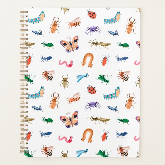 Cute Colorful Insect Pattern Planner (Voorkant)