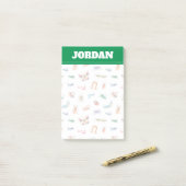 Cute Colorful Insect Pattern Post-it® Notes (Op bureau)