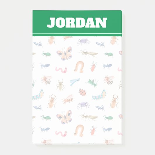 Cute Colorful Insect Pattern Post-it® Notes (Voorkant)