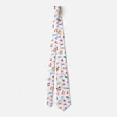 Cute Colorful Insect Pattern Stropdas (Achterkant)