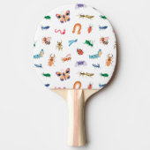 Cute Colorful Insect Pattern Tafeltennisbatje (Voorkant)