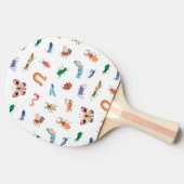 Cute Colorful Insect Pattern Tafeltennisbatje (Zijkant)