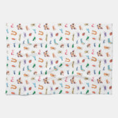 Cute Colorful Insect Pattern Theedoek (Horizontaal)