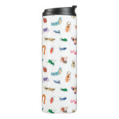 Cute Colorful Insect Pattern Thermosbeker (Gedraaid links)