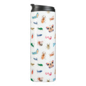 Cute Colorful Insect Pattern Thermosbeker (Geroteerd rechts)