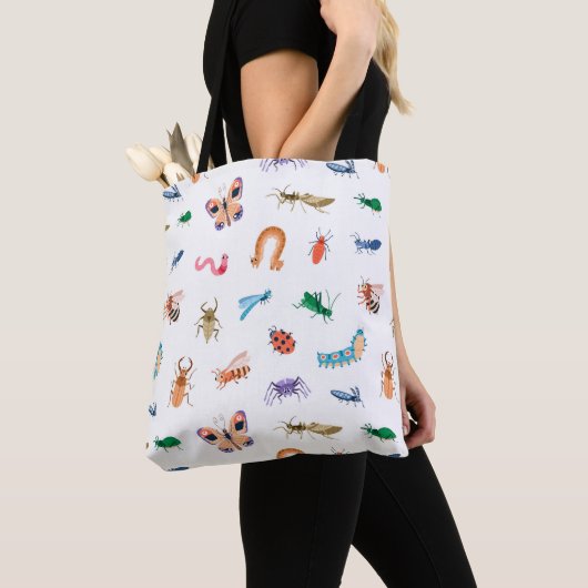 Cute Colorful Insect Pattern Tote Bag (Dichtbij)