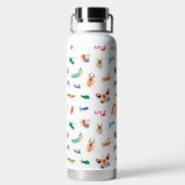Cute Colorful Insect Pattern Waterfles (Achterkant)