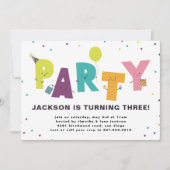 Cute Colorful Invitation Briefkaart (Voorkant)