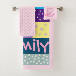 Cute Colorful Je bent mijn Sunshine Monogram Baby Bad Handdoek